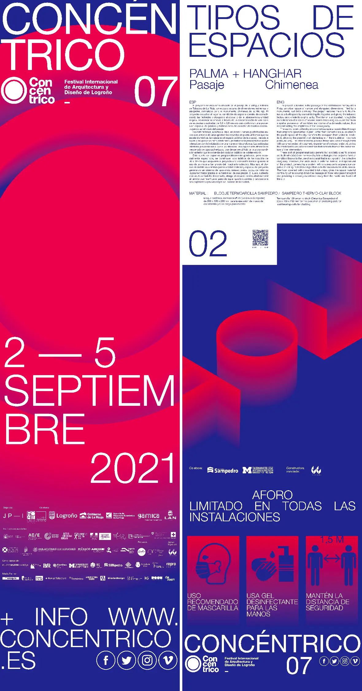 Identidad visual Concéntrico 07, Festival Internacional de Arquitectura y Diseño de Logroño — Casao-Terrazas